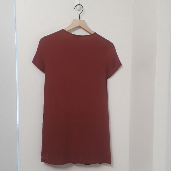 Forever 21 Rust Colored Lace Up Dress - Size Small - Picture 2 of 4
